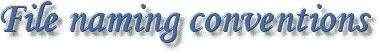 File naming conventions