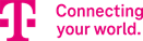 T logo with lettering "Connecting your world."